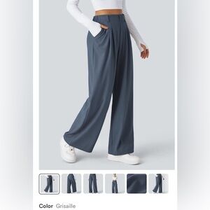 Halara Flex™ High Waisted Pocket Wide Leg Waffle Work Pants | Grisaille